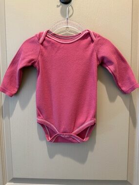 chick pea Long-Sleeve Waffle Knit One-Piece in Pink